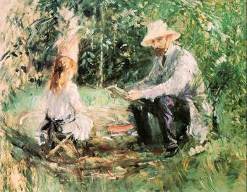 Eugene Manet and his Daughter Julie in the Garden (The Husband and Daughter of the Artist)